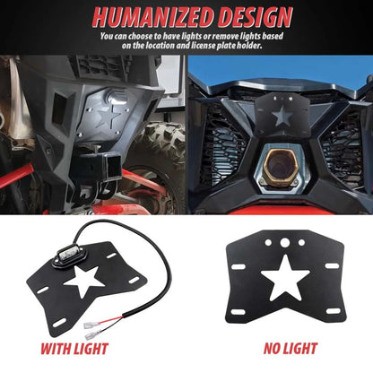 Aluminum License Plate Kit with Lights for Can-Am Maverick X3 – view 4