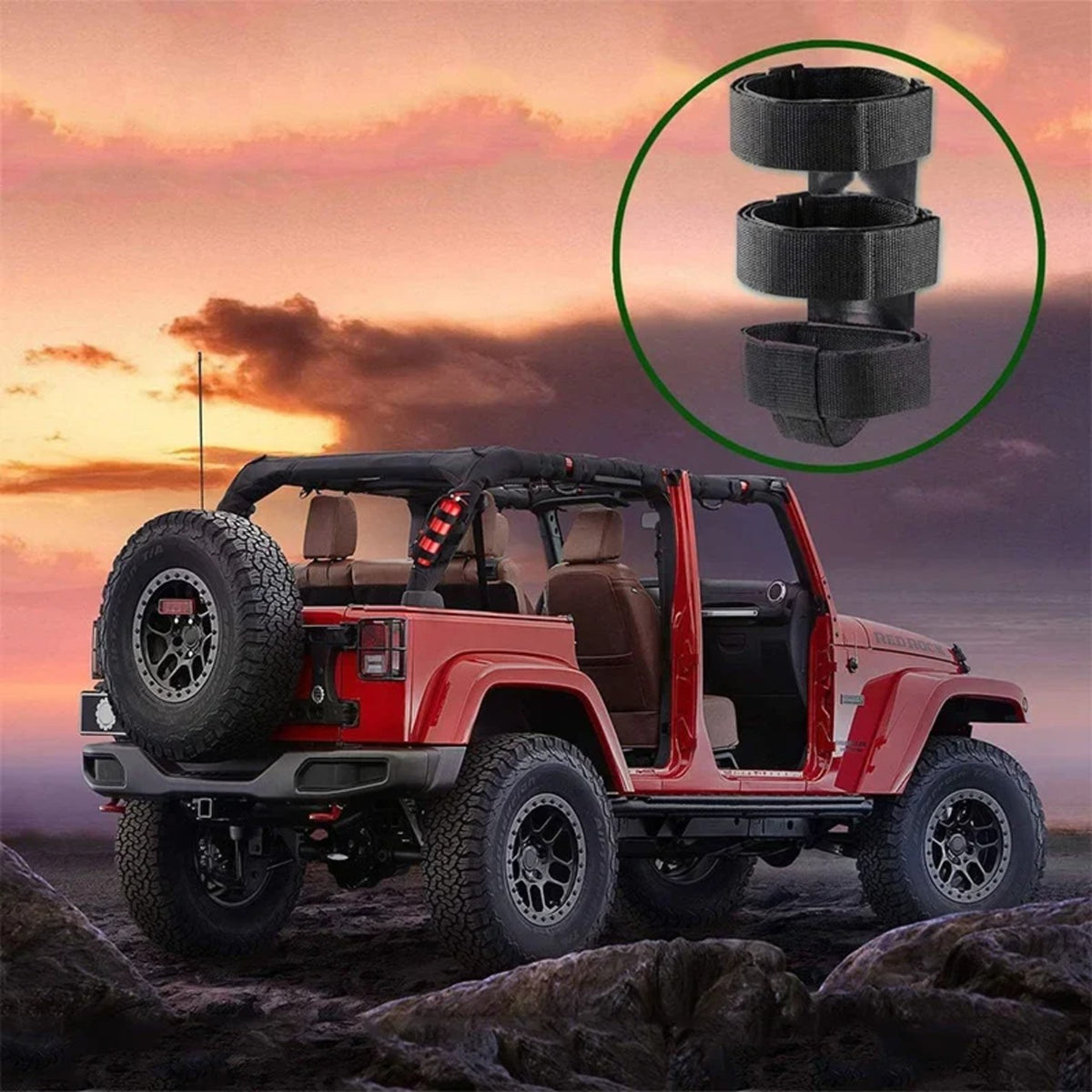 No-Drill Strap Fire Extinguisher Roll Bar Mount for UTV & SXS – view 4