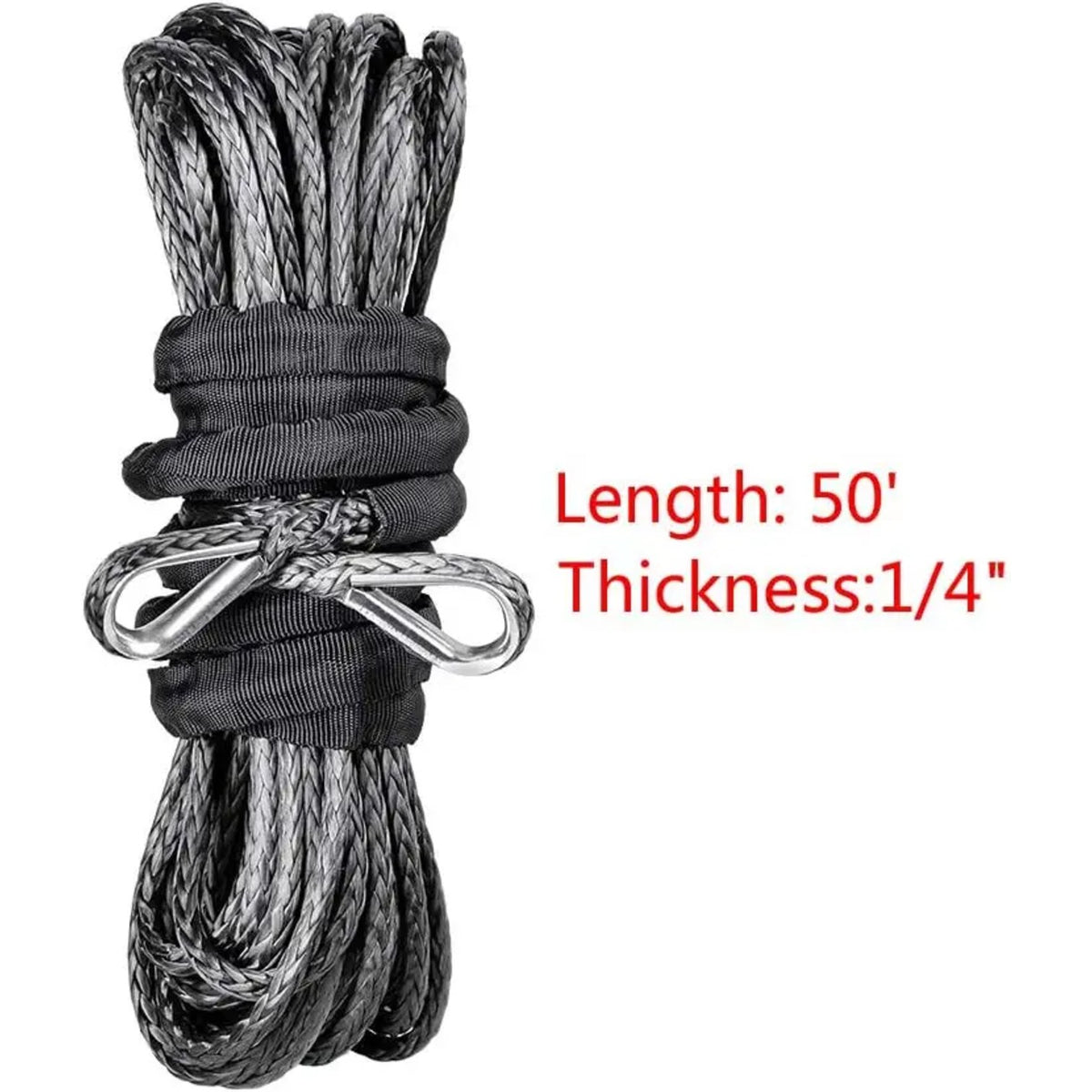50 ft Synthetic Winch Rope Extension with Rock Guard for UTV & SXS – view 3