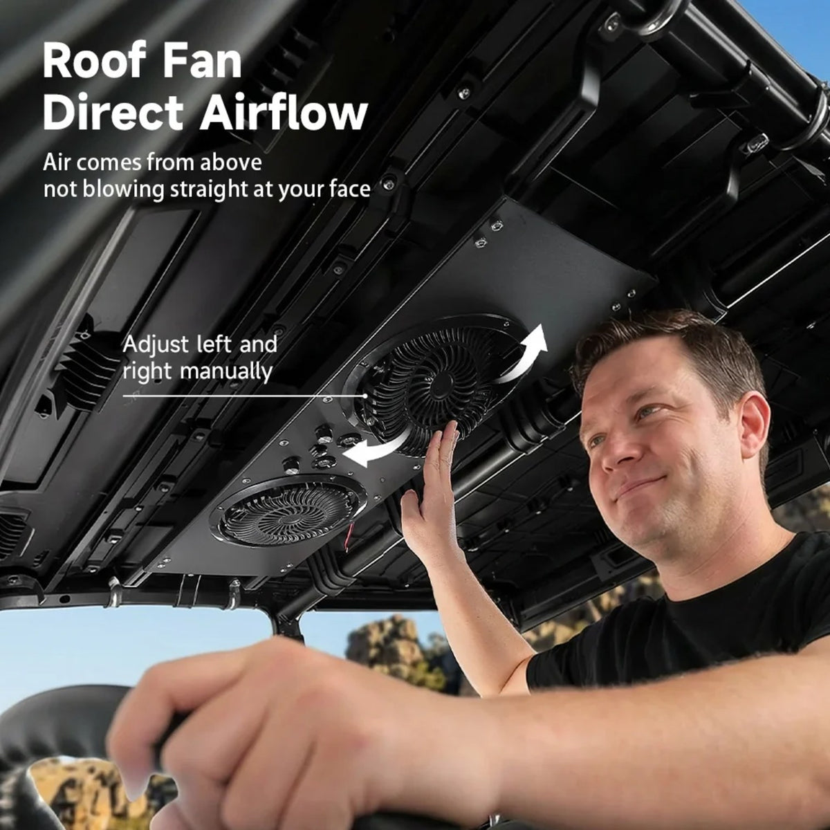 Dual 8-Inch Aluminum Cab Cooling Fans for Polaris Ranger, Can-Am Defender & CFMOTO UForce – view 4