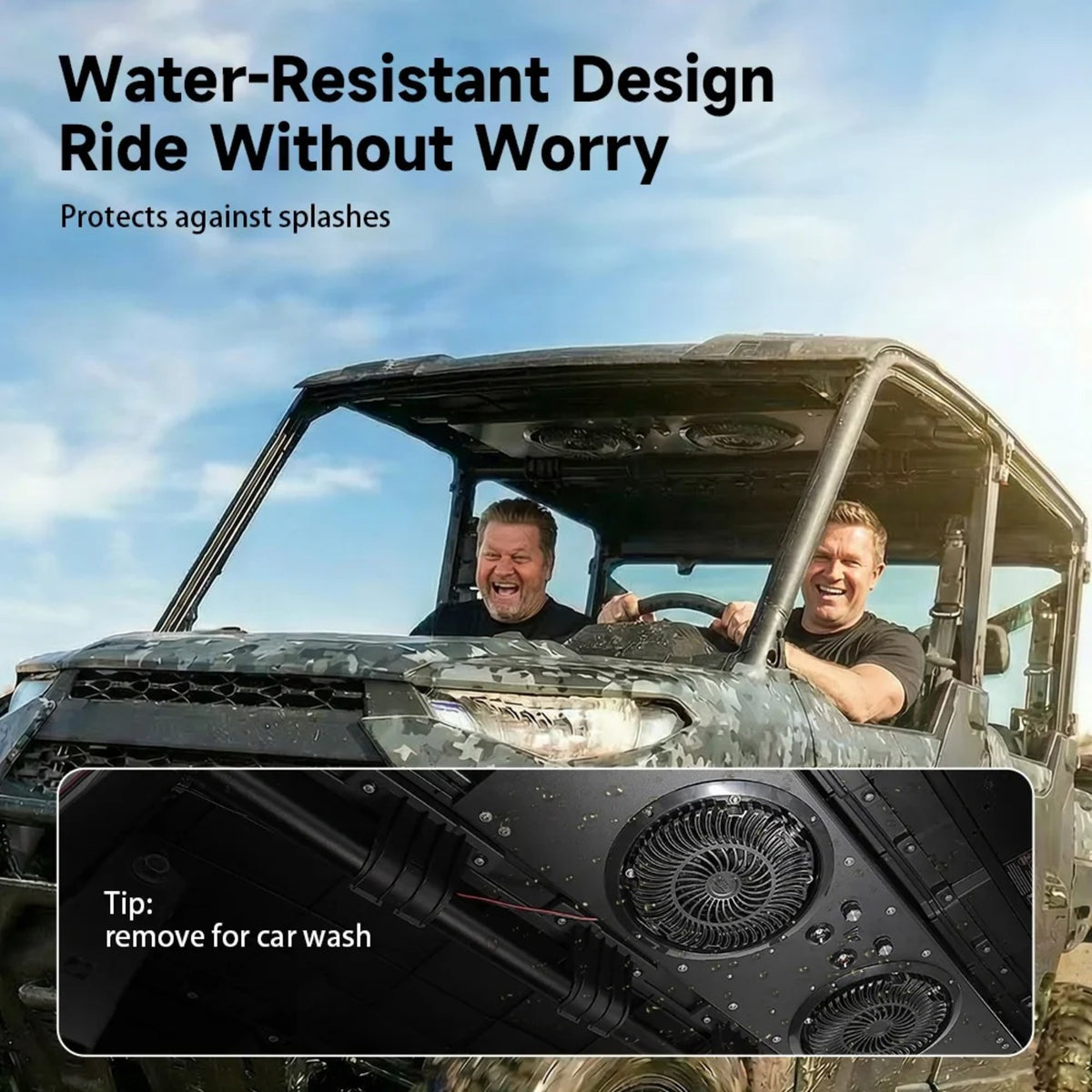 Dual 8-Inch Aluminum Cab Cooling Fans for Polaris Ranger, Can-Am Defender & CFMOTO UForce – view 5