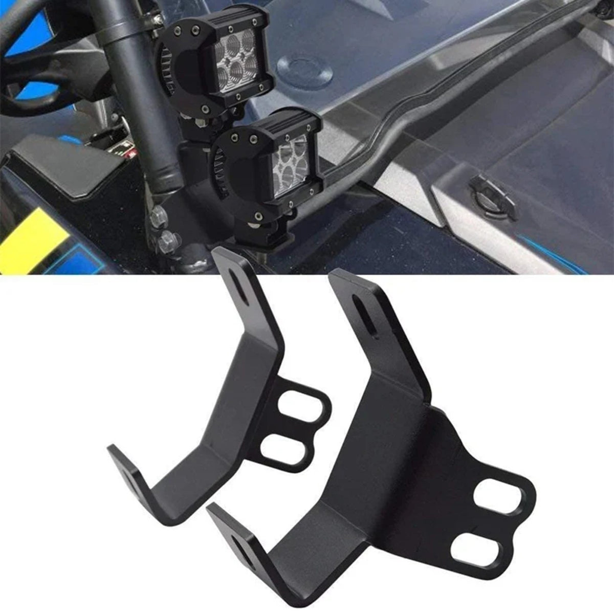 Windshield Pillar Light Mount Brackets for Polaris RZR XP 1000 & 900 (2014–2022) – view 3