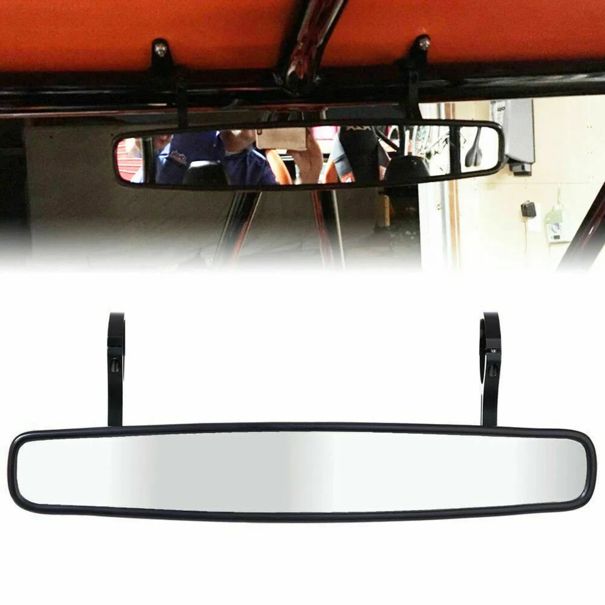 Shockproof Rearview Mirror for 1.5–2 in Roll Bars for UTV & SXS – view 3