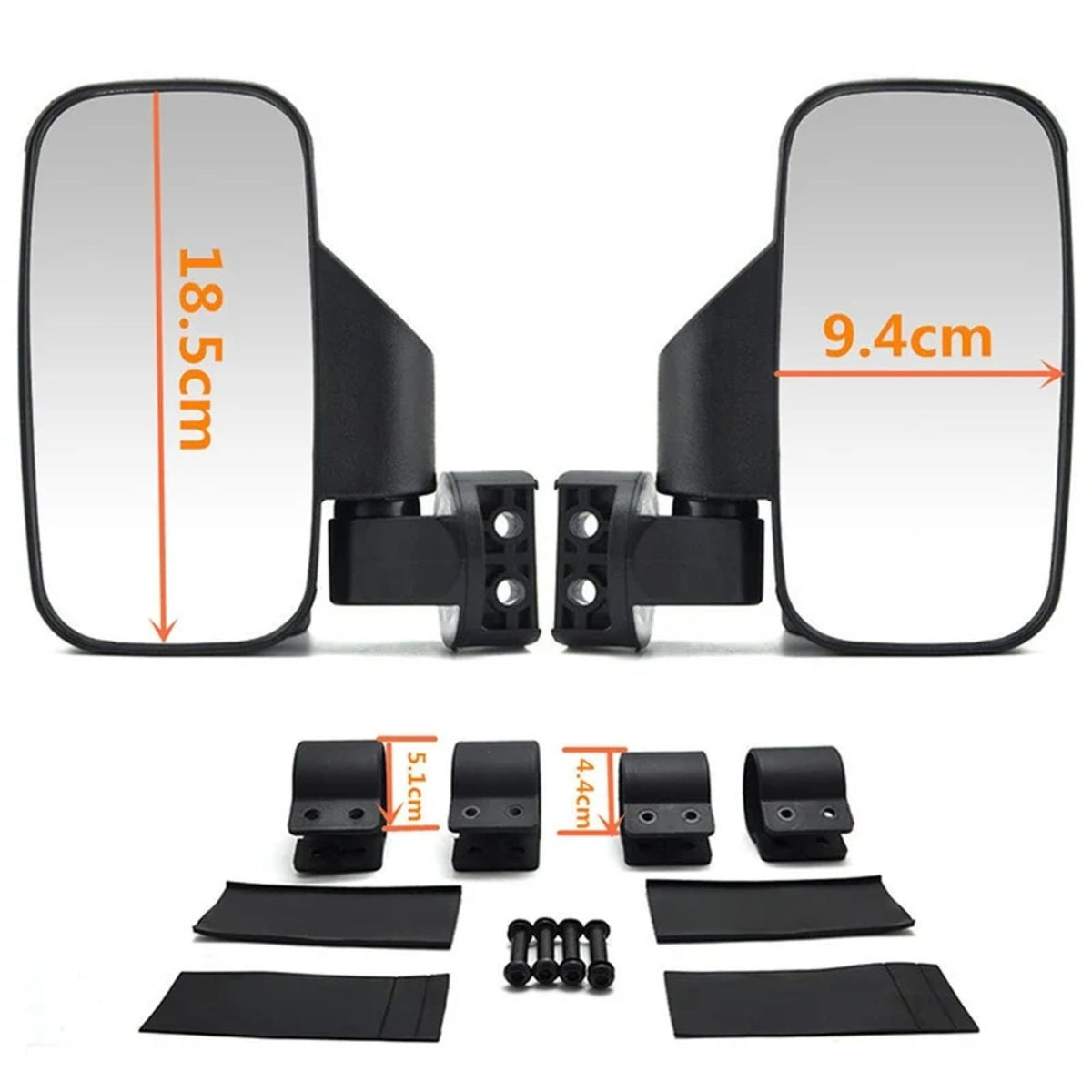 Shockproof Rearview Mirror for 1.5–2 in Roll Bars for UTV & SXS – view 9
