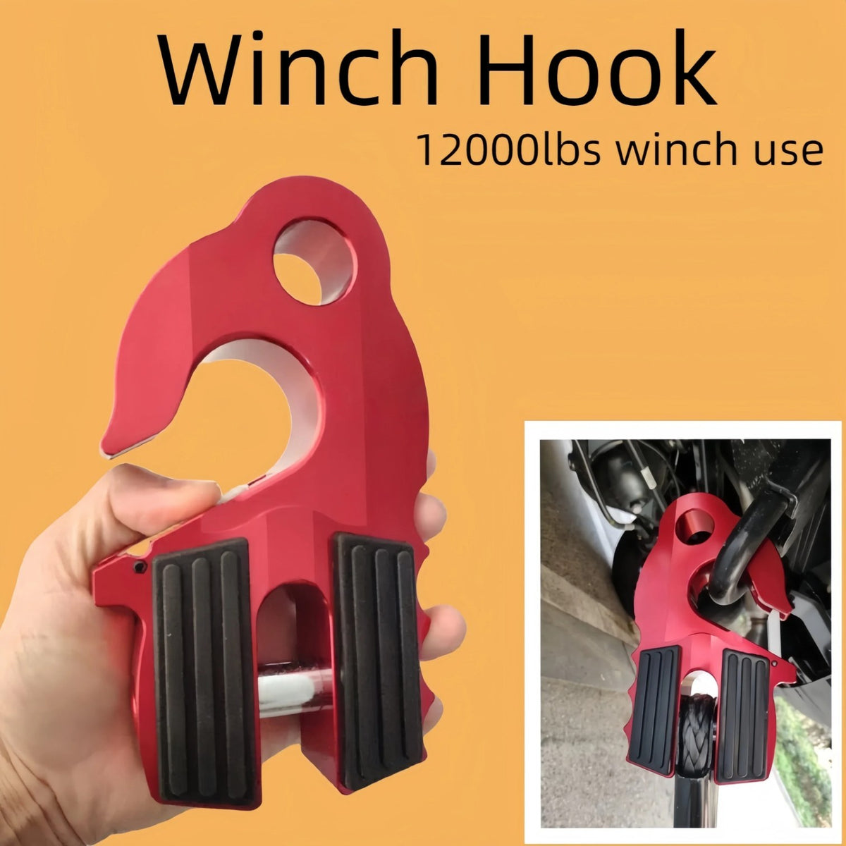 30,000 lb Flat Winch Shackle Hook Mount for UTV & SXS – view 2