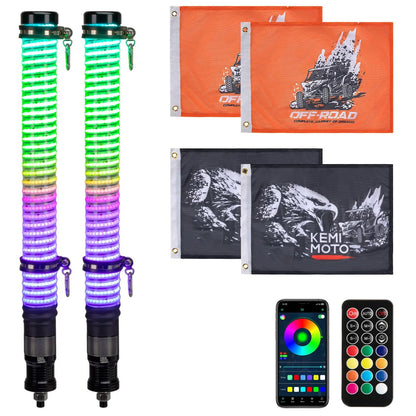 2 ft Fat LED Whip Lights with Turn Signals (Pair) for UTV & SXS – view 8