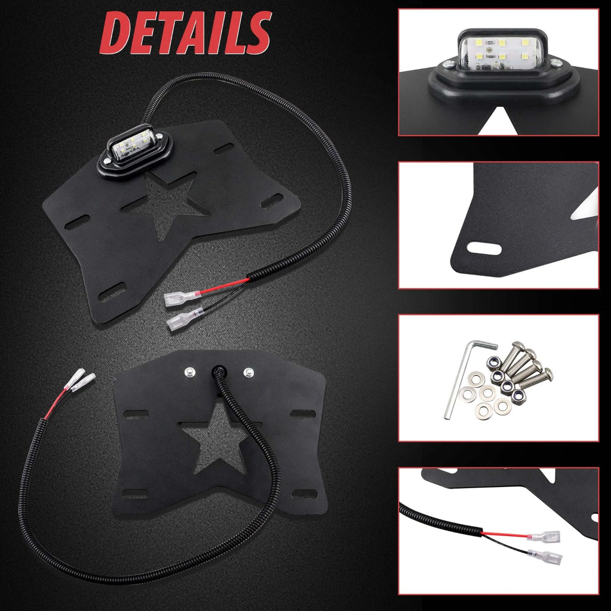 LED License Plate Frame & Mount Bracket for UTV & SXS – view 4