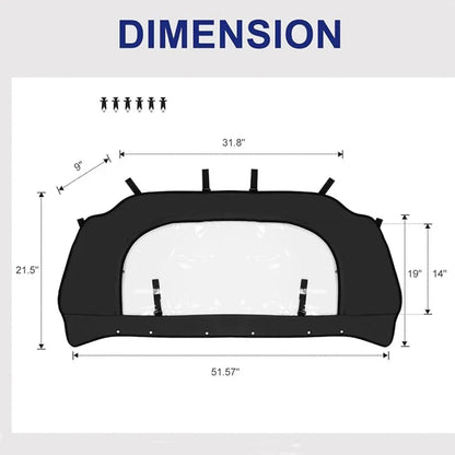 Soft Rear Windshield for Polaris RZR Pro XP & Turbo R (2020–2025) – view 2