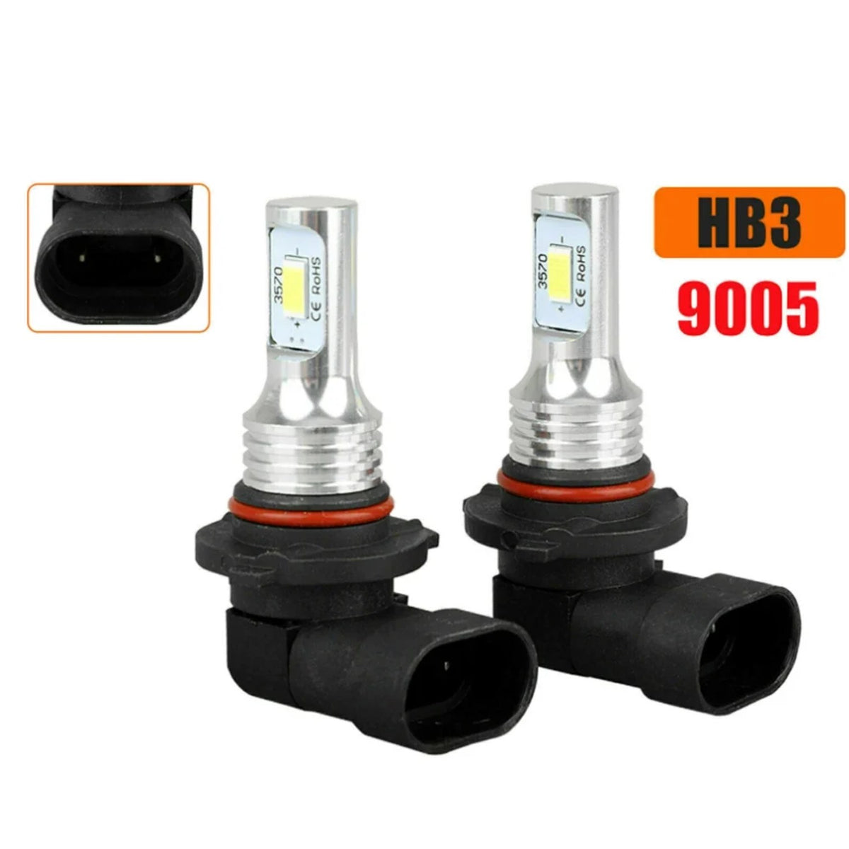 HB3 LED Headlight Bulbs (Pair) for Can-Am Commander & Maverick – view 5