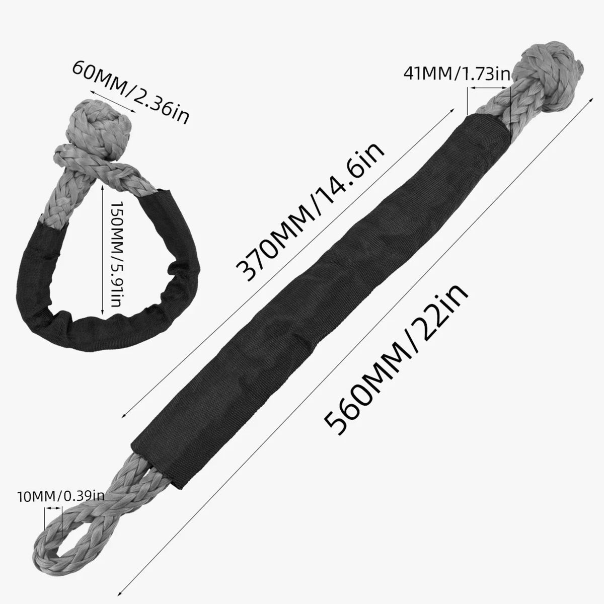 UHMWPE Soft Shackle Protective Sleeve for UTV & SXS – view 2