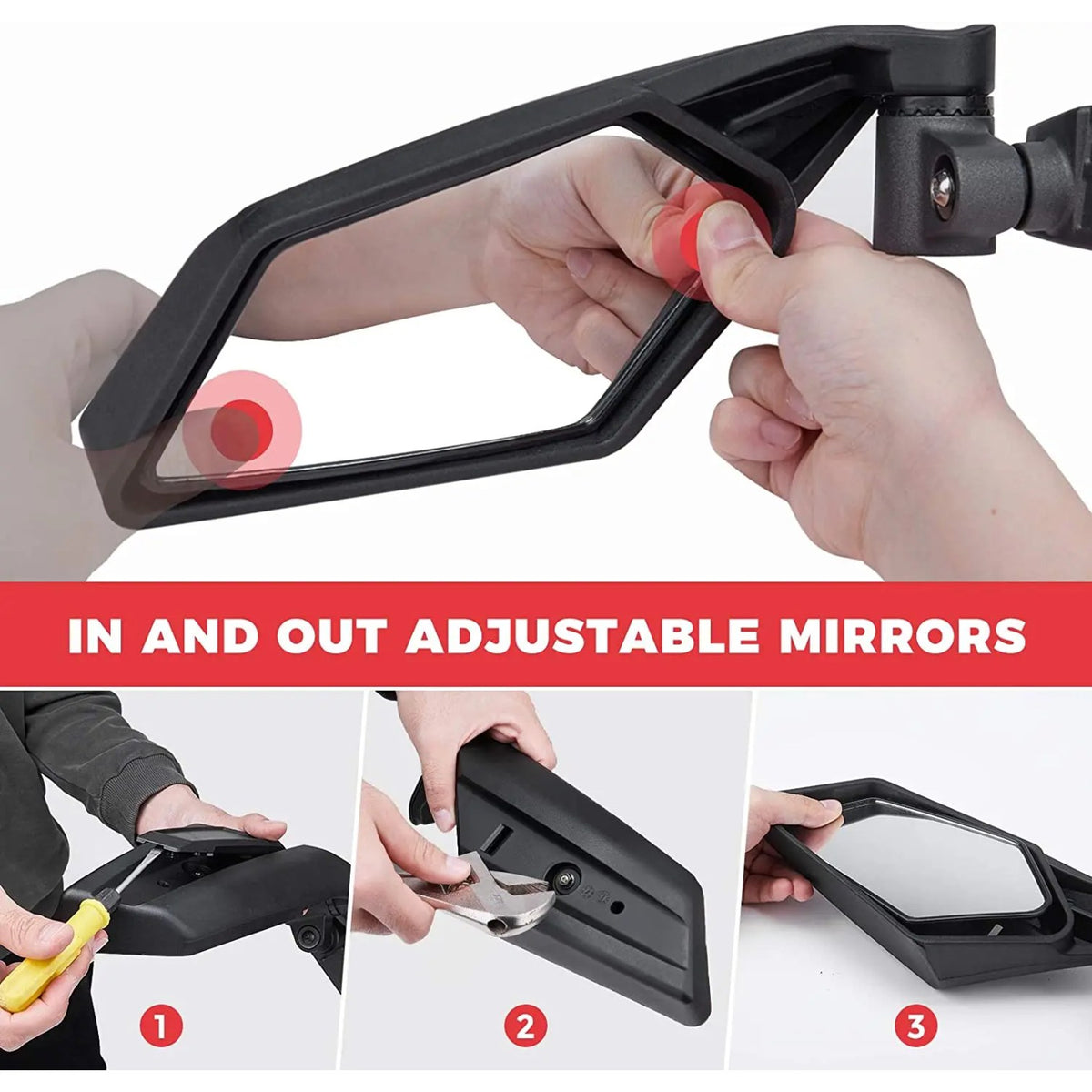 Adjustable Side Mirrors (Left & Right) for Can-Am Maverick X3 (2017–2022) – view 5
