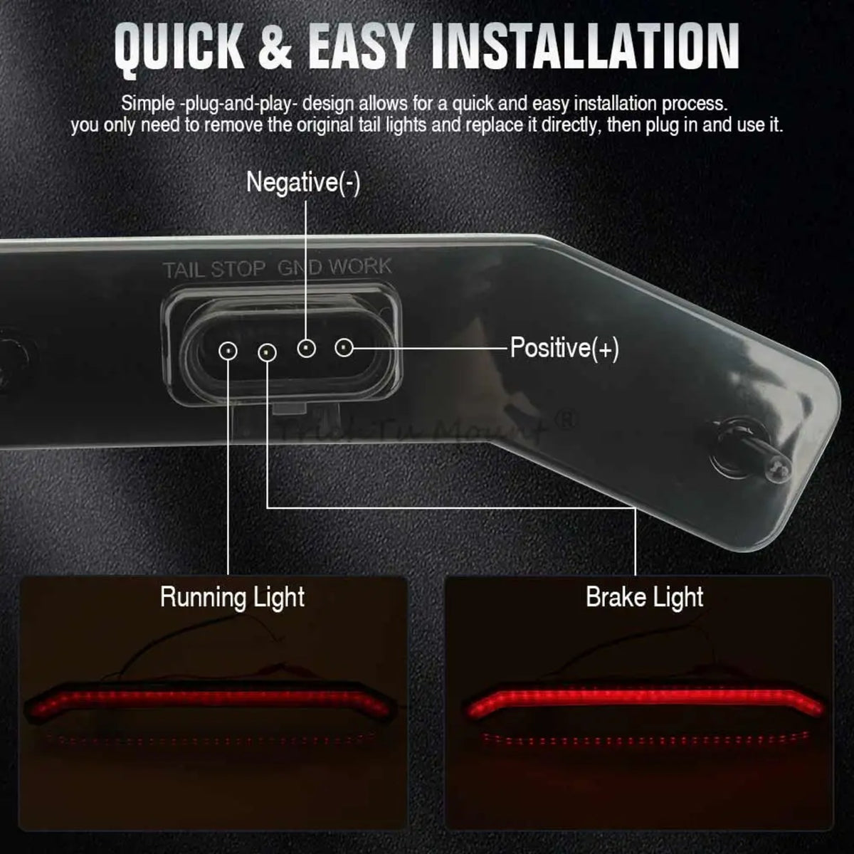 LED Rear Center Tail Light 241343 for Polaris RZR XP 1000 & Turbo – view 6
