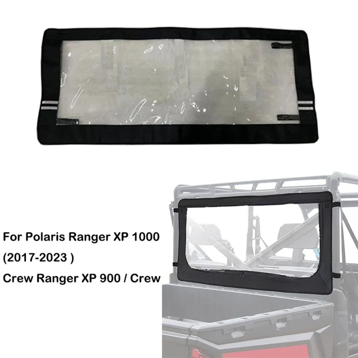 PVC Rear Windshield for Polaris Ranger Mid-Size – view 3