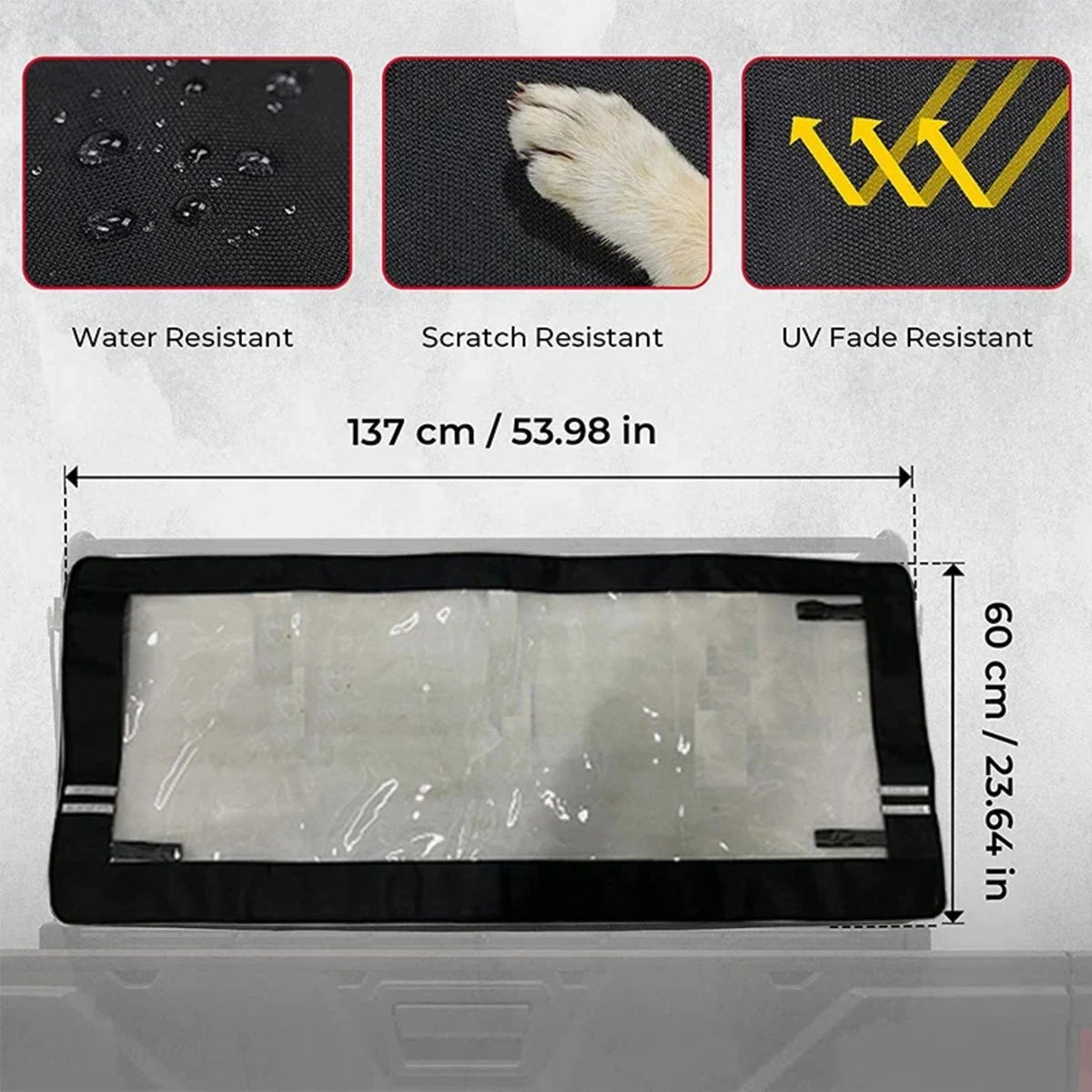 PVC Rear Windshield for Polaris Ranger Mid-Size – view 5