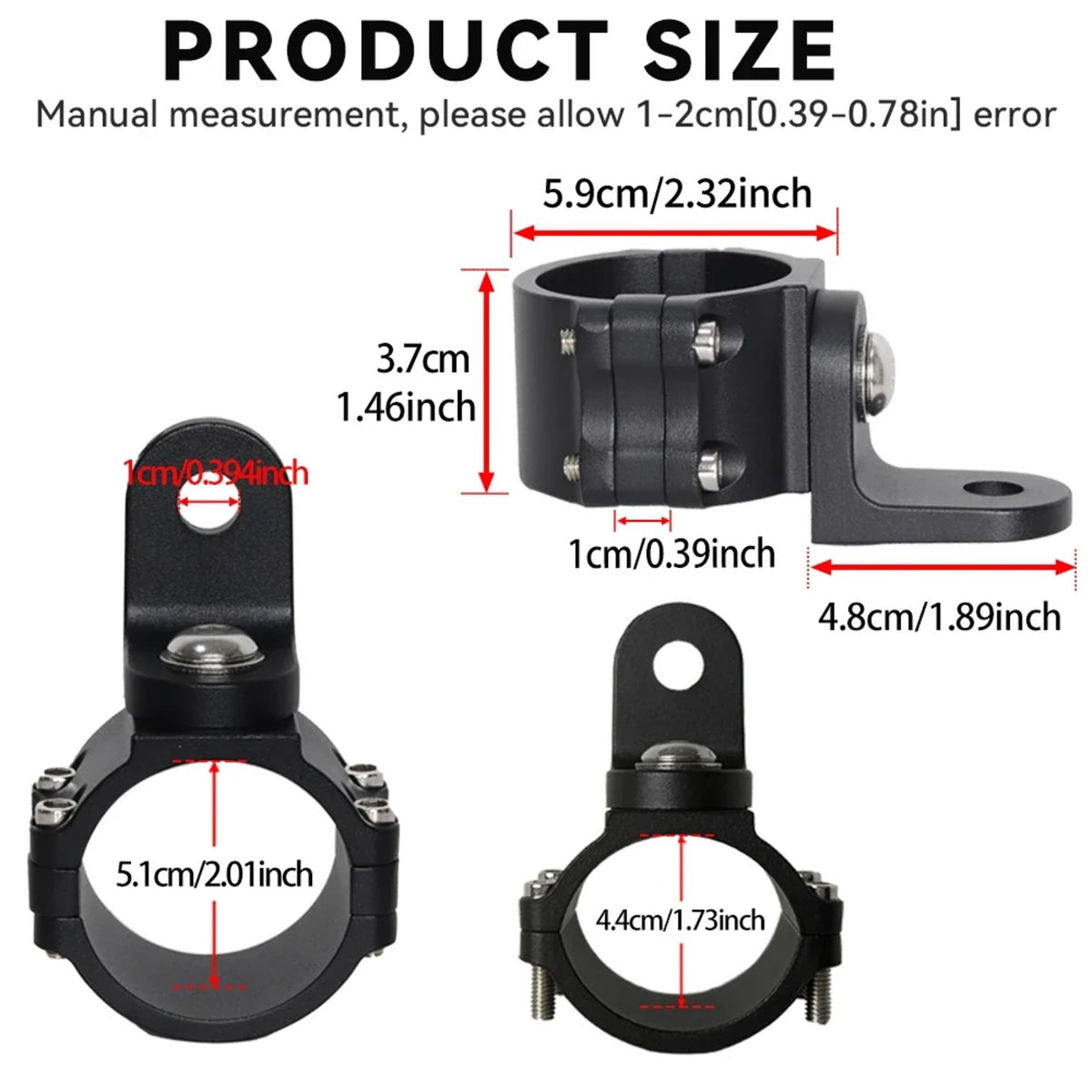 360° Rotating Whip Light & Flag Mount for 1.75–2 in Roll Cages – view 4