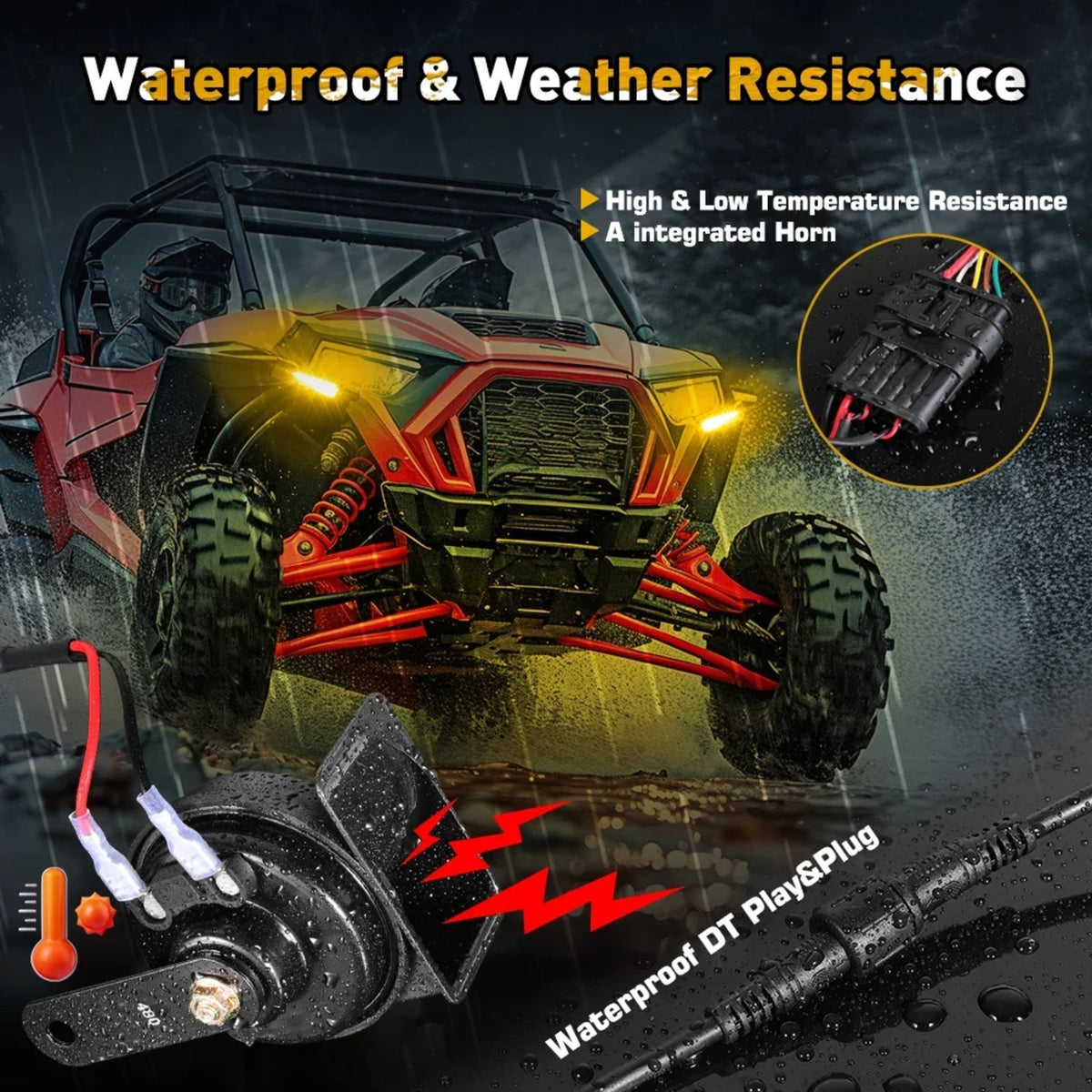 Pre-Wired Turn Signal Kit with 110 dB Horn & Column Switch for UTV & SXS – view 4
