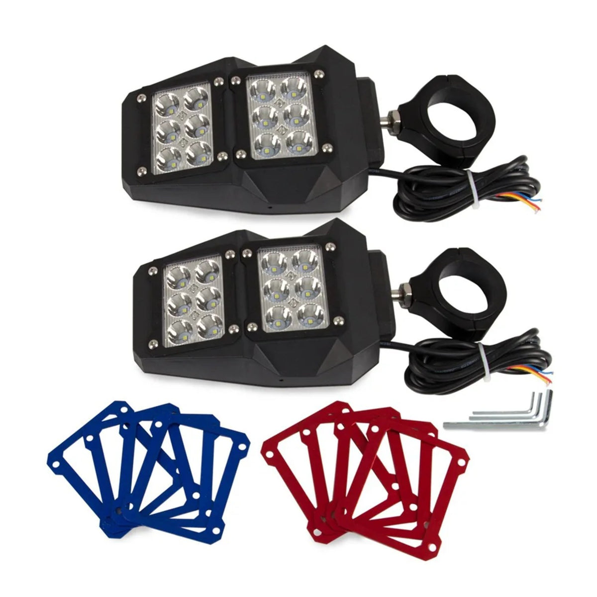 Side Mirrors with LED Spotlights for 1.75–2 in Roll Bars – view 7