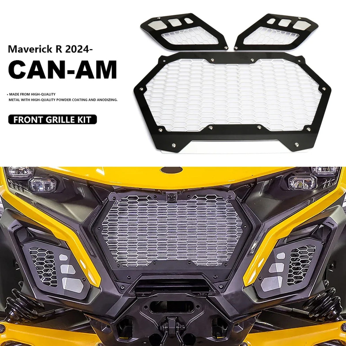 Front Mesh Grille Kit for Can-Am Maverick R (2024–2025) – view 2