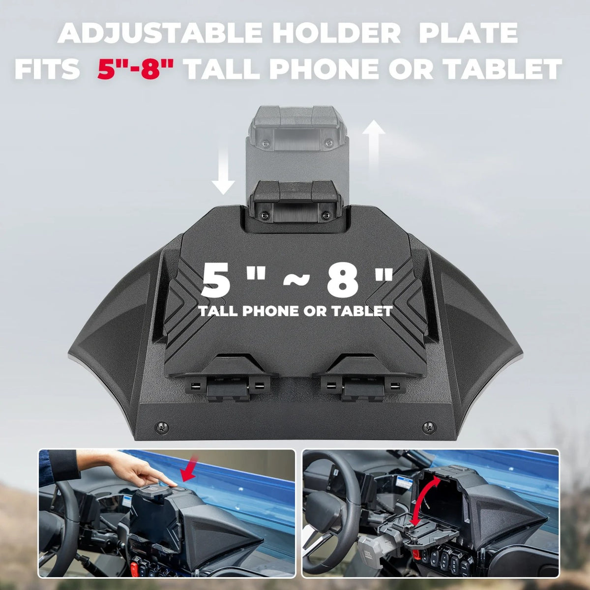 Tablet & Device Holder Storage Box for CFMOTO ZForce 950 (2020–2024) – view 3