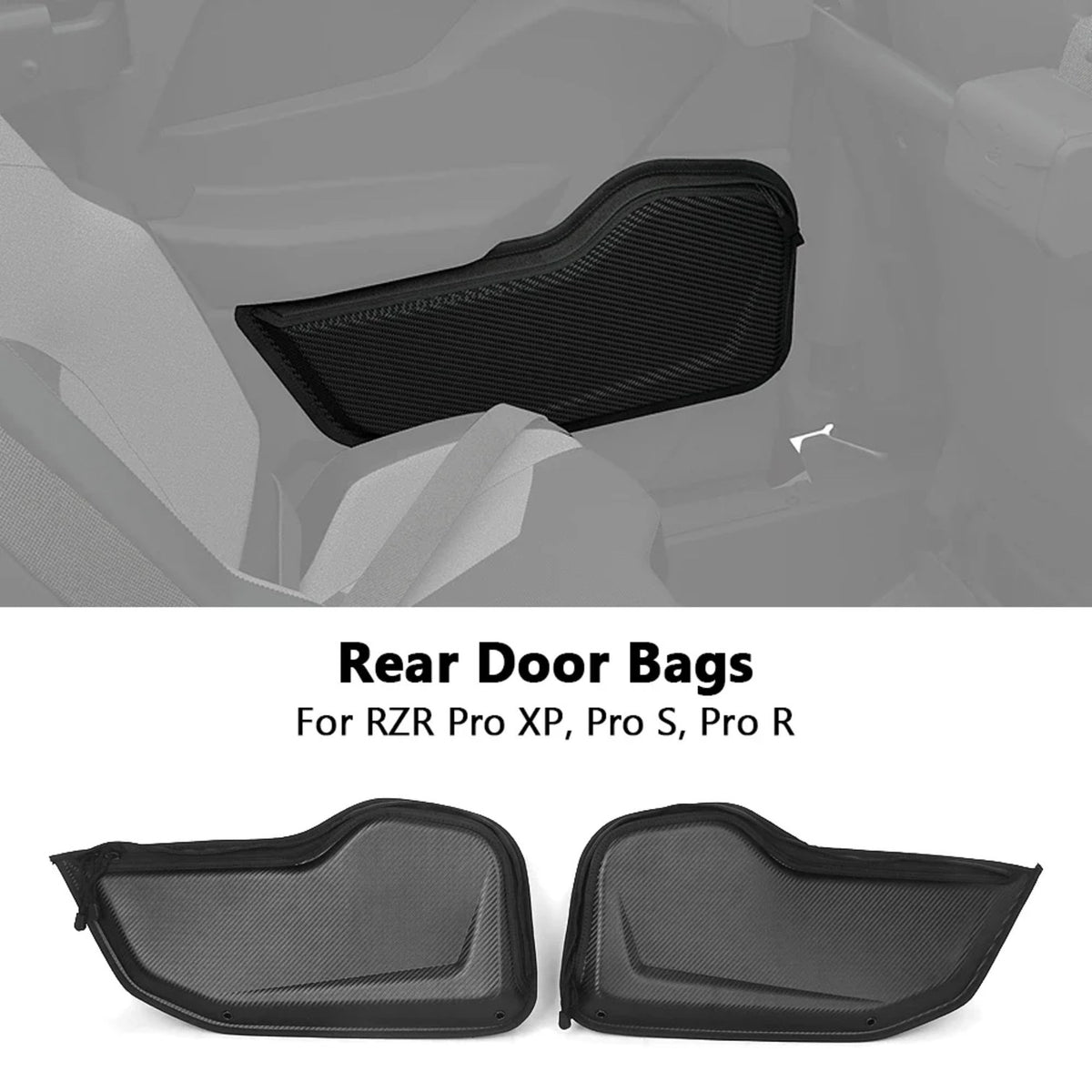 6 Qt Rear Door Storage Bags for Polaris RZR Pro XP 4 (2025) – view 2