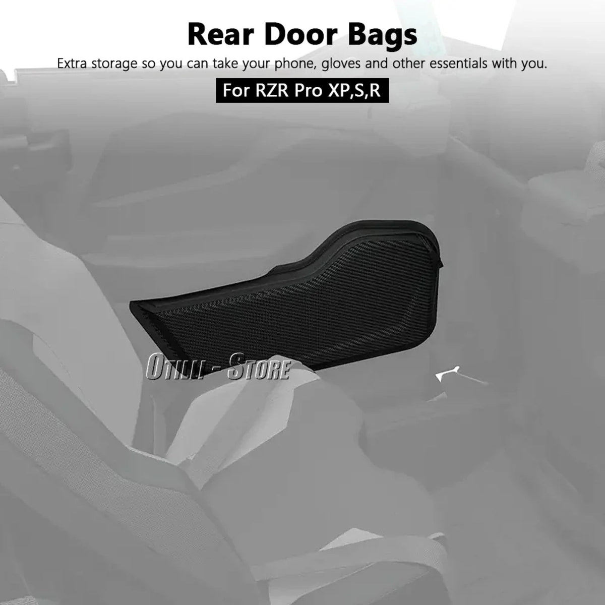 6 Qt Rear Door Storage Bags for Polaris RZR Pro XP 4 (2025) – view 3