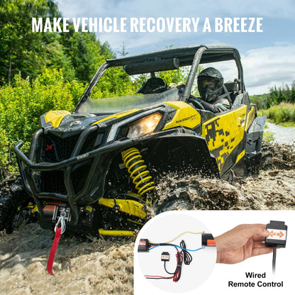 3,000 lb 12V Electric Winch with 39 ft Steel Cable for UTV & SXS – view 5
