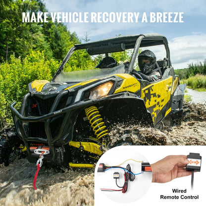 3,500 lb Electric Winch with Synthetic Rope & Aluminum Fairlead for UTV & SXS – view 5