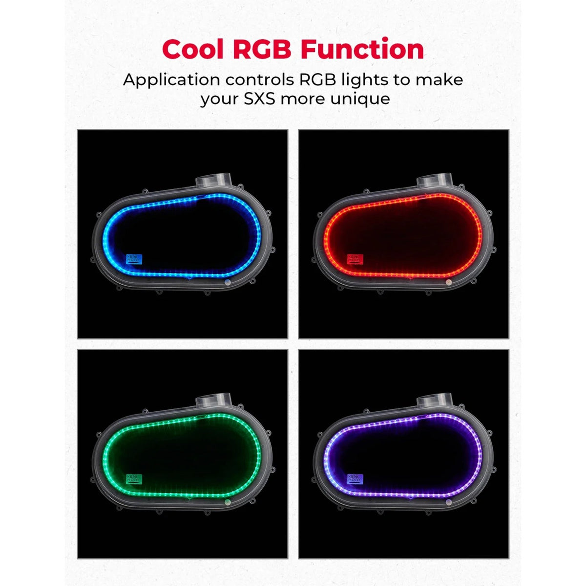 RGB LED Clear CVT Outer Clutch Cover 420212505 for Can-Am Maverick X3 – view 3
