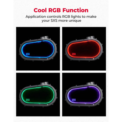 RGB LED Clear CVT Outer Clutch Cover 420212505 for Can-Am Maverick X3 – view 3