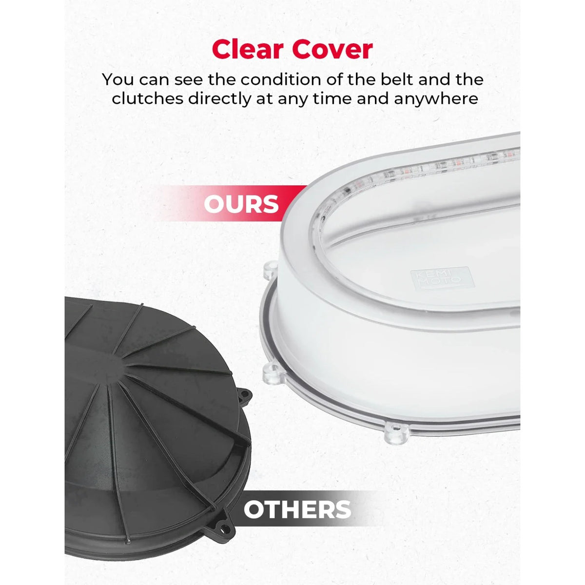 RGB LED Clear CVT Outer Clutch Cover 420212505 for Can-Am Maverick X3 – view 6