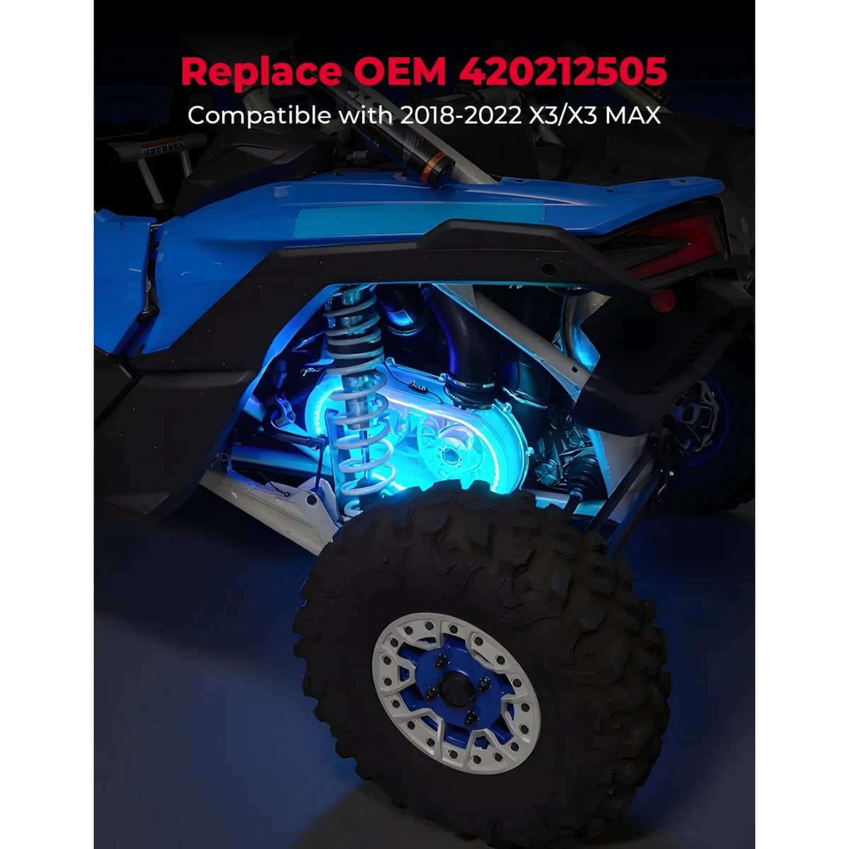 RGB LED Clear CVT Outer Clutch Cover 420212505 for Can-Am Maverick X3 – view 7