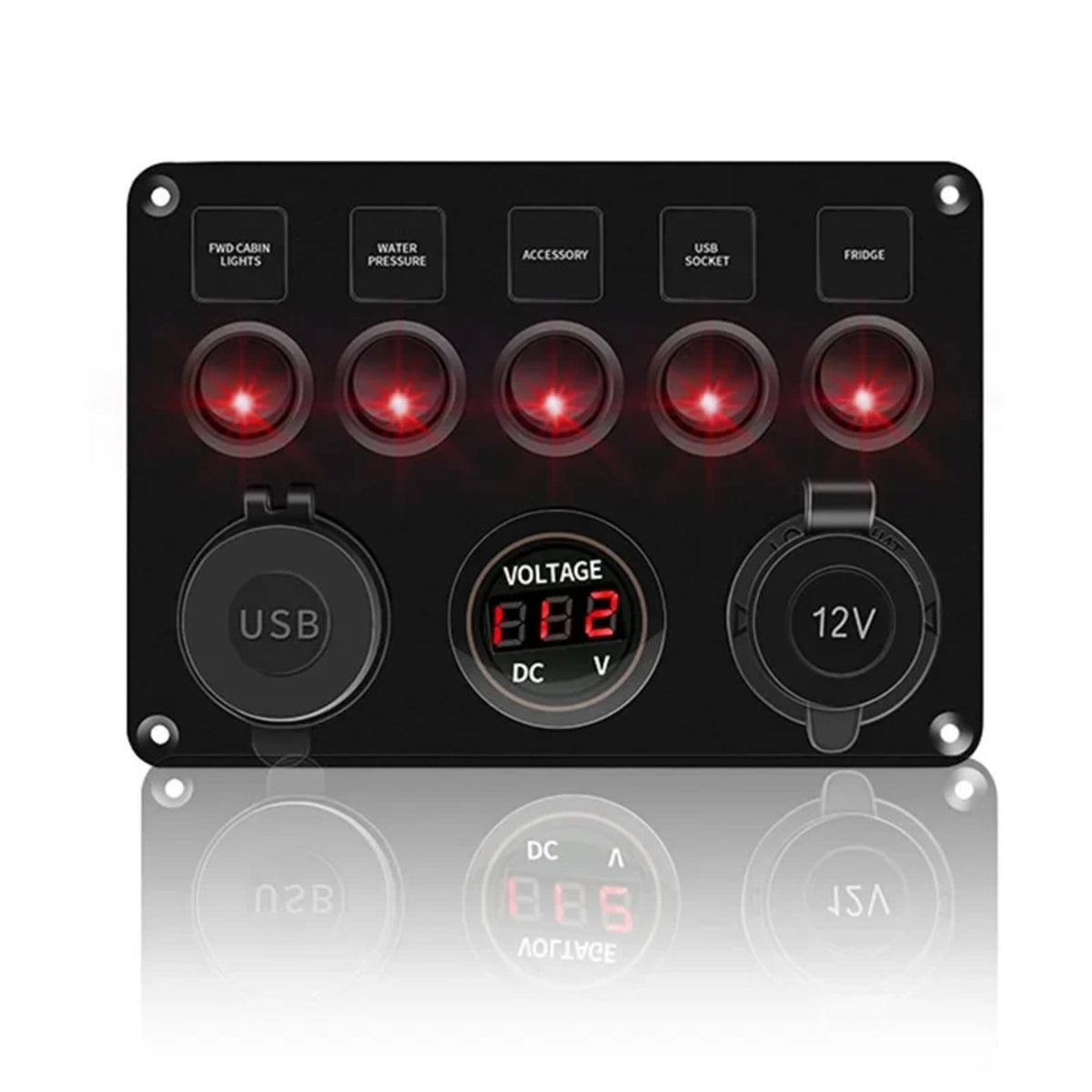 8-Gang Rocker Switch Panel with USB & Voltmeter for UTV & SXS – view 11