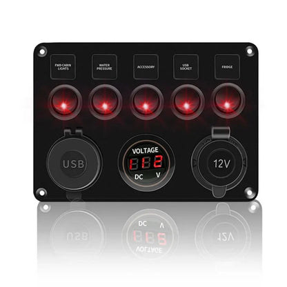 8-Gang Rocker Switch Panel with USB & Voltmeter for UTV & SXS – view 11