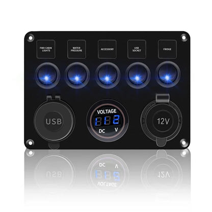 8-Gang Rocker Switch Panel with USB & Voltmeter for UTV & SXS – view 10