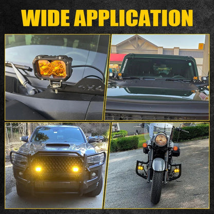Amber LED Fog Cube Lights (Pair) for UTV & SXS – view 6
