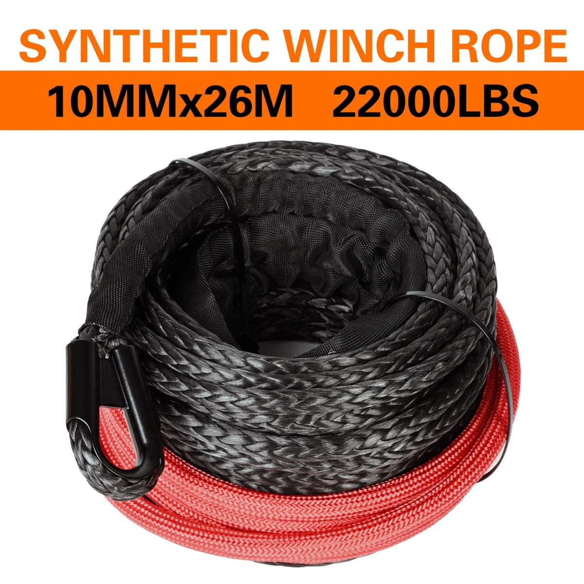 10mm x 26m Synthetic Winch Rope, 22,000 lb, for UTV & SXS – view 2