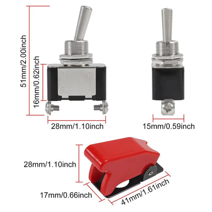 Heavy-Duty Toggle Switches with Red Safety Cover (5-Pack) – view 2