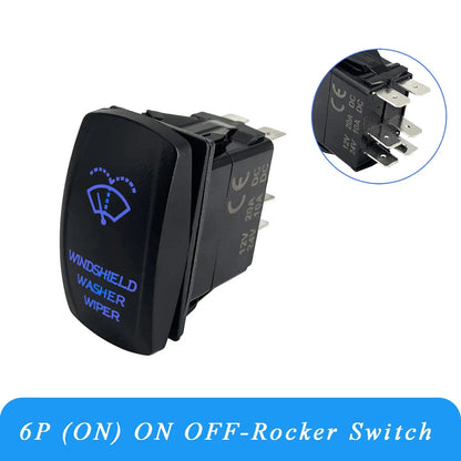 Windshield Wiper Washer Rocker Switch, 3-Position, 12V – view 2