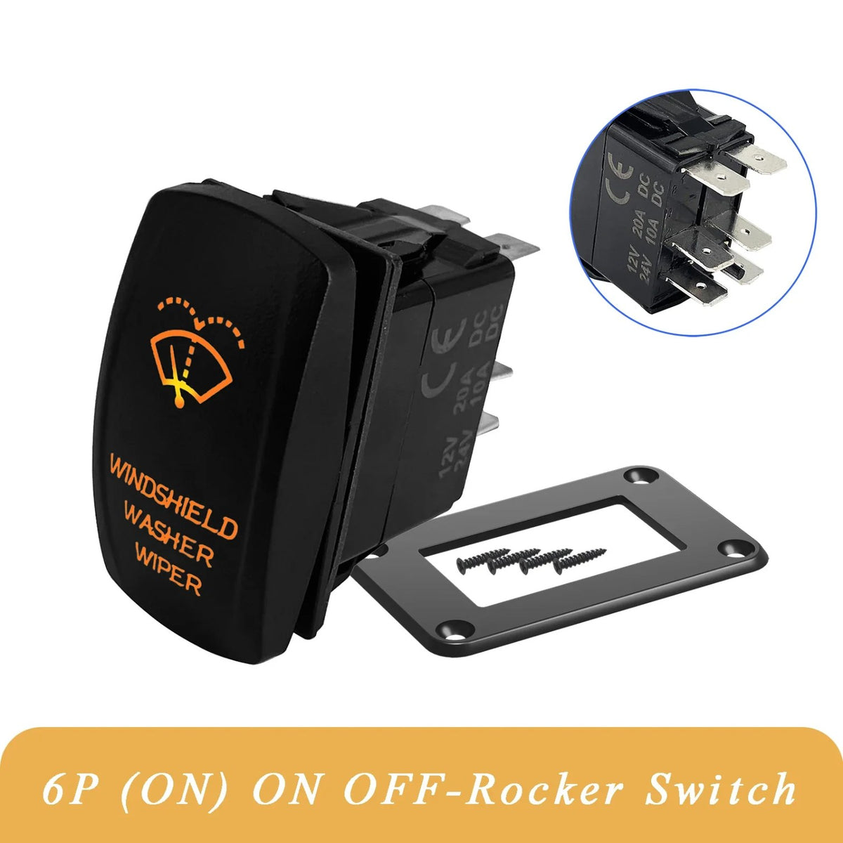 Windshield Wiper Washer Rocker Switch, 3-Position, 12V – view 14