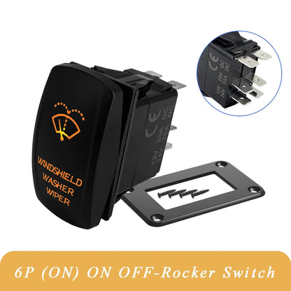 Windshield Wiper Washer Rocker Switch, 3-Position, 12V – view 14