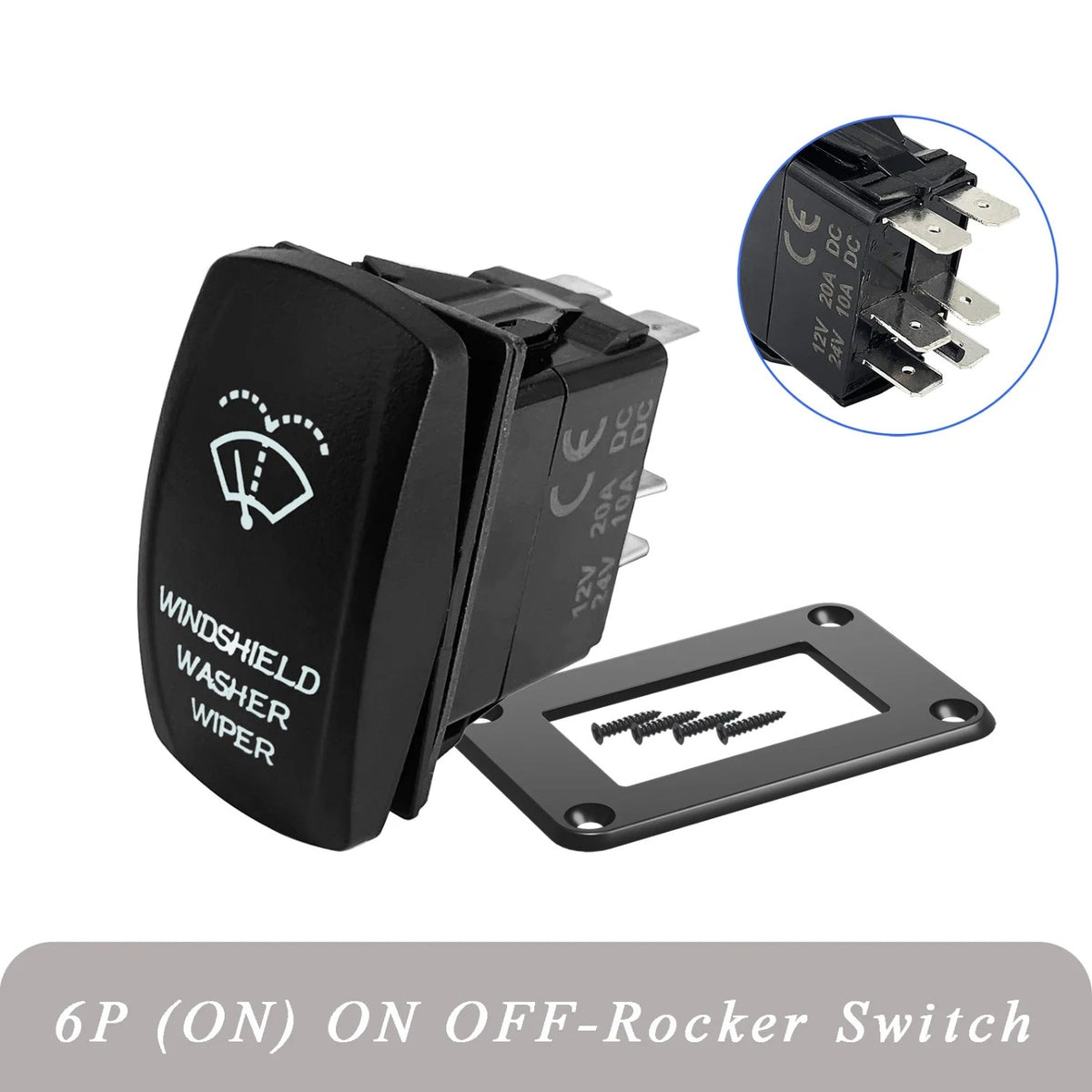 Windshield Wiper Washer Rocker Switch, 3-Position, 12V – view 15