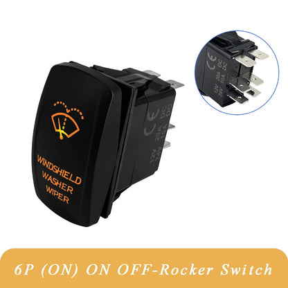 Windshield Wiper Washer Rocker Switch, 3-Position, 12V – view 8