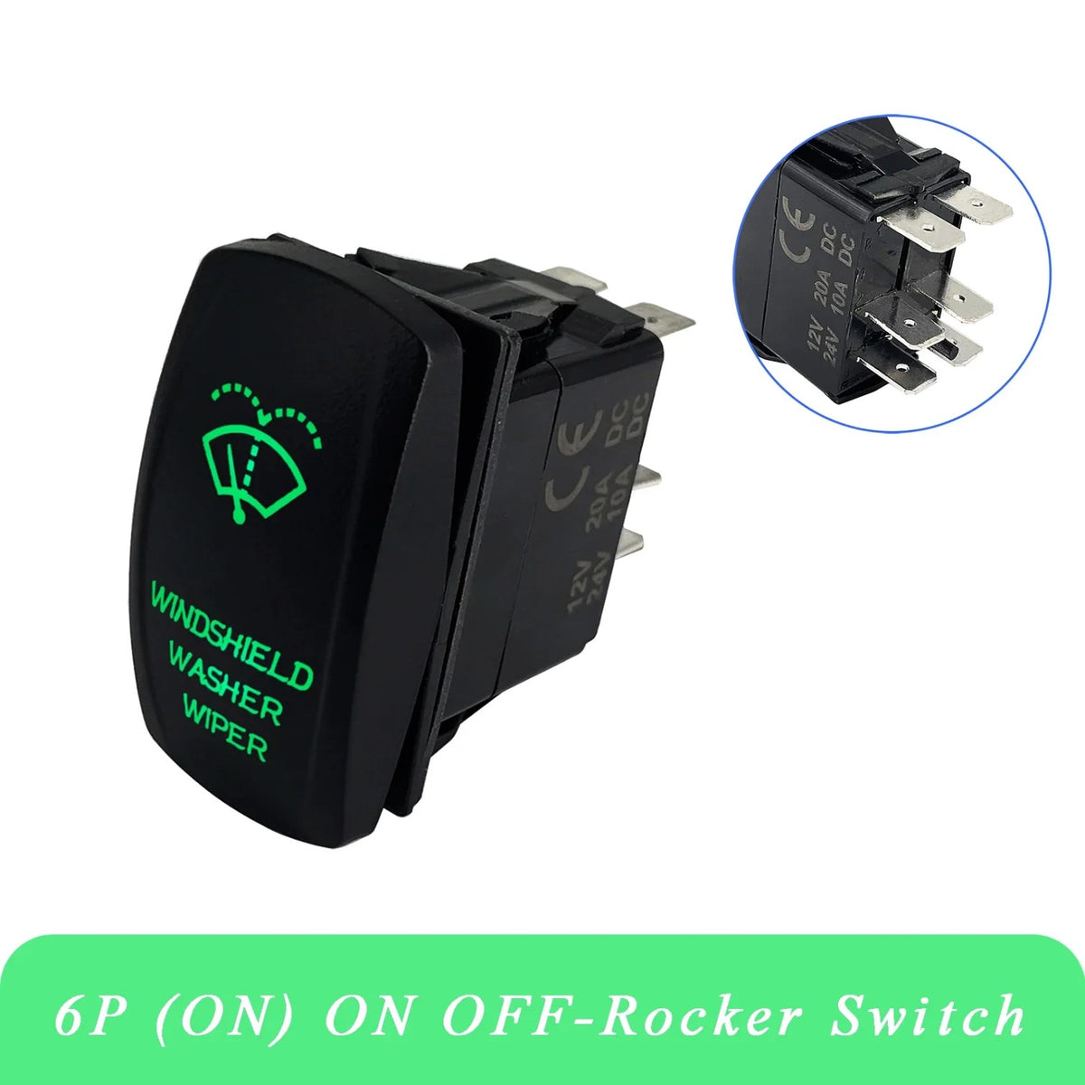 Windshield Wiper Washer Rocker Switch, 3-Position, 12V – view 9