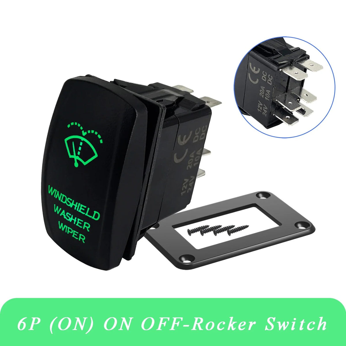 Windshield Wiper Washer Rocker Switch, 3-Position, 12V – view 10