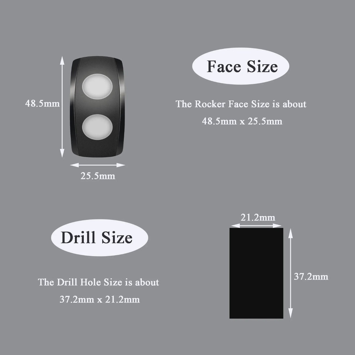 Hi/Lo Beam Rocker Switch with LED for UTV & SXS – view 5