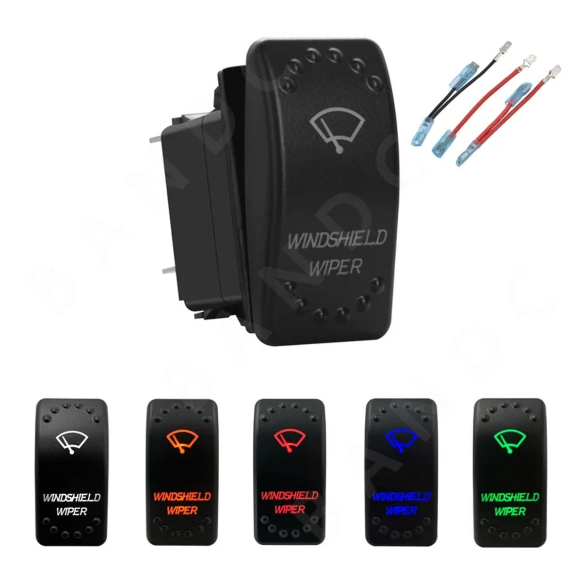 Windshield Wiper Rocker Switch with Wiring for UTV & SXS – view 2