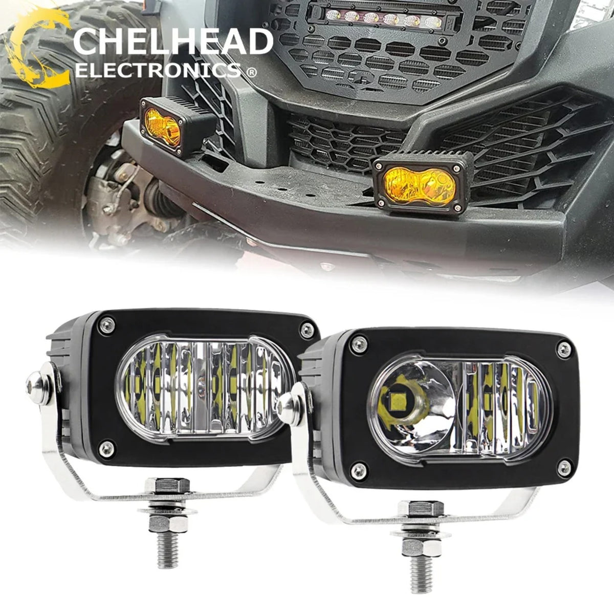 20W 2000LM LED Pod Work Light for UTV & SXS – view 2