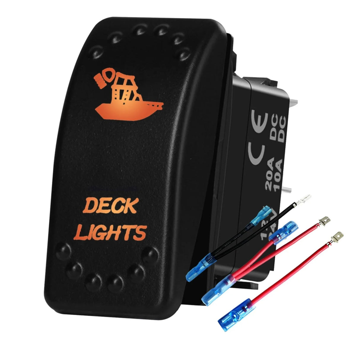 Waterproof Amber LED Light Bar Rocker Switch for Polaris RZR & Can-Am – view 2