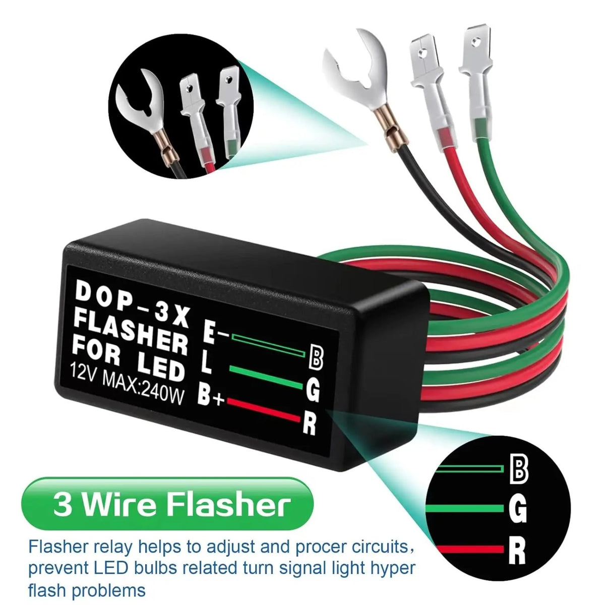 Turn Signal Rocker Switch & Flasher Relay Combo Kit for UTV & ATV – view 5
