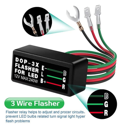 Turn Signal Rocker Switch & Flasher Relay Combo Kit for UTV & ATV – view 5